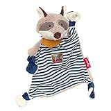 SIGIKID 39195 Schnuffeltuch Waschbär Kuscheltuch Mädchen und Jungen Babyspielzeug empfohlen ab Geburt blau/g