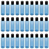 Belle Vous Plastikflaschen zum Befüllen Blau (30Stk) – 120ml Liquid Flaschen mit Disc-Top-Flip-Cap Klappdeckel – Leere Flaschen Reiseflaschen zum Befüllen für Kosmetik, Shampoo, Duschgel, C