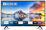 DYON Smart 43 XT4K 108 cm (43 Zoll) Fernseher (4K Ultra-HD Smart TV, HD Triple Tuner (DVB-C/-S2/-T2), Prime Video, Netflix & HbbTV) [Modelljahr 2021], Schw