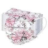 YpingLonk 100 Stück Erwachsene Mundschutz Einmal 3-lagig Bunt mit Motiv Atmungsaktiv Mund Nasenschutz Outdoor Multifunktionstuch S
