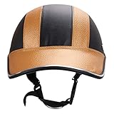 Abaodam 1 Pc Fashion Unisex Reithelm Schutzhülle Kopfschutz Baseballkappe für Outdoor- Motorradfahren (schwarz golden, freie Größe)