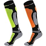 Muezna Merinowolle Skisocken, Herren Damen Knie-Hochleistungs-Thermosocken für Winter, Schnee, Snowboarden, Outdoor-Sport, Jag
