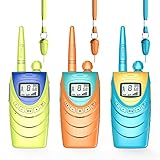 QNIGLO Walkie Talkie 3er Set, Funkgeräte für Erwachsene mit Aufladbar Akkus, PMR Walkie Talkie Spielzeug, Geburtstagsgeschenke Jungen und M