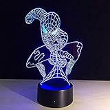 Spiderman Form 3d LED Nachtlicht Acryl Lampe 7 Farbwechsel USB Baby Schlaf Beleuchtung kreative Geschenk Bluetooth-Lautsprecher USB wiederaufladbar Lesen Schlaf Nacht Feeds Dekor für ba @ B