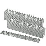 EXLECO 40 Pcs Vogelabwehr Taubenabwehr 12 Meter Vogelabwehr Spikes 3 Reihig Kunststoff Tierabwehr Plastik Spatzenabwehr Spikes für Katze, Spatzen, Marder, Taube, Zaun, Fensterbank, Dach | G