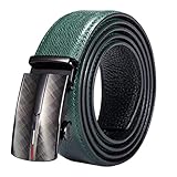 FSYSM Herrengürtel berühmte echte Leder-Gurte for Männer Metallautomatische Schnalle (Color : A, Size : 130cm)