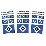 Hamburger SV HSV Aufkleberkarte 3 Bög