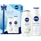 NIVEA Kleine Auszeit Set, pflegendes Geschenkset für verwöhnende Duscherlebnisse, feuchtigkeitsspendendes Pflegeset mit Body Lotion und Pfleg