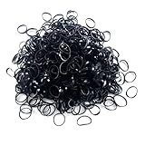 2000 Stück Schwarz Haargummis, Mini Elastische Haargummis bänder, Gummi haargummis für Frauen Mädchen Flechten und tägliche F