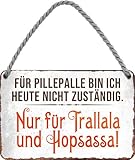 schilderkreis24 – Blechschild Lustiger Spruch “Für Pillepalle Bin ich Heute Nicht zu haben“ Deko Spaß Schild Vintage Retro Humor Witzige Geschenkidee Geburtstag Weihnachten 18x12
