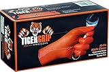 KUNZER TIGER GRIP L - chemieresistente Nitril-Einweghandschuhe orange -'TIGER GRIP' Größe L - 100 Stück