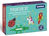 Smowo® Perlentiere Bastelset mit Perlen für 9 Schlüsselanhänger Tiere – Bastelbox für Kinder zum Fädeln und B
