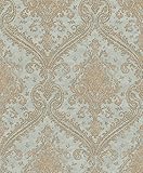 Saphira Rasch Vliestapete (Classic-Chic) Blau goldene 10,05 m x 0,53 m 420531 Tap