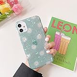 ZTOFERA iPhone 11 Hülle Niedlich Schutzhülle iPhone 11 Hülle für Frauen Ästhetische Hülle mit Gänseblümchen Design Marmor für Mädchen Cool Leicht Blumen TPU Bumper Case für iPhone 11 6,1 Zoll - G