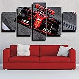 PMSM 5 Teilig Art Bilder Wandbild Leinwand Formel-1-Auto-Superauto Wohnzimmer Wohnung Wanddekoration Design Wand Bild Kunstdrucke Abstrakt Bilder Fertig Aufhäng