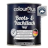 colourPlus®️ 1K erstklassiger Bootslack & Yachtlack (750ml, weiß) langlebiger Bootslack Holz- professioneller Kunstharzlack - Made in Germany