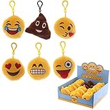 Schlüsselanhänger Emoji Lach Smiley Kissen 13 Designs 5cm (1)