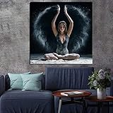 VCFHU MäDchen Poster Und Kunstdrucke Portrait Leinwand GemäLde Figur Wand Bilder Bilder Modern FüR Wohnzimmer Schlafzimmer Home Wanddekor 60x60cm Kein R