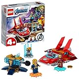 LEGO 76170 Marvel Avengers Iron Man vs. Thanos mit Jet und 2 Superhelden Figuren, Spielzeug ab 4 J