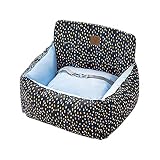 MyDeer Hunde Autositz für Hunde, Hundesitz, Autositz Bett für Hunde, Hundeautositz, Haustier-Autositz, Waschbar Auto Hundebett, Autositz für kleine und mittelgroße Hunde (Black Dots)