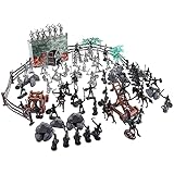 SM SunniMix 120Pack Mittelalterliche Ritter Soldat Spielzeug Mittelalterliche Spielsets mit Figuren Soldaten Modell Krieger Mittelalterliche Ritter für Jug