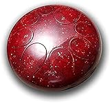 Tongue Drum, Stahlzunge Trommel, 8 Anmerkungen 10 Zoll, Rubinrot, Finger Sets, mit musikalischer Mallet und Reisetasche für persönliche Meditation, persönliche Meditation, Yoga, Zen, Musiktherapie ,S