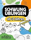 Schwungübungen ab 3 Jahren: Das große Übungsheft mit Schwungübungen zur Konzentrations- und Feinmotorik Förderung für Kinder. Perfekte Vorbereitung ... Zeichnen, Malen lernen für Kinder ab 3 J