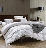 Bamboo Organic 100% Cotton Duvet Quilt 13.5 Tog Deluxe Natural Hypoallergenic | Best Hotel Quality | Super Soft | Warm and Cosy | Anti Allergy | Self-Fabric Piping (Single: 135x200cm)