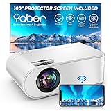 YABER WiFi 7500 Lumen Mini Beamer 1080P Full HD Tragbar Video Beamer mit 250' Display Heimkino Beamer, Kompatibel mit IOS/Android/TV Stick/PS5 Projek