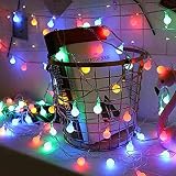 Weihnachten Lichterketten,Partylichterkette,Lichterkette Innen Strombetrieben,19.6 Fuß,mit 40 LEDs,USB-betriebene Lichterketten,H