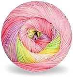 400 g Rellana Garn Adina Batik, Farbe Rosee, Grün, Color 210