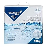 2 x SALTECH PLUS Salztabletten 10kg Karton für Wasserenthärtungsanlagen, Entkalkung & Elektrolyse I hochreines Regeneriersalz (99,9 NaCl) mit höchster Löslichkeit für sauberes & weiches W