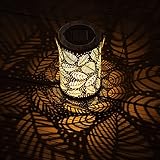 Solarlaterne für außen, Solarlampe, Wasserdicht, Dekorativ Gartenlaterne für Garten, Weg, Balkon, Terrasse, Rasen, Hinterhöfe (Warmweiß)