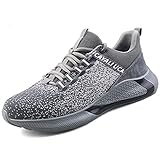 UCAYALI Sicherheitsschuhe Arbeitsschuhe Herren, Sicherheit Stahlkappe Stahlsohle Anti-Perforations Luftdurchlässige Schuhe Grau 44