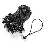 Ampel 24 Universal Gummispanner Set, 12 Spanngummis lang, Gummischnüre schwarz ummantelt, Planenspanner mit Kug