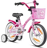 Prometheus Mädchenfahrrad 14 Zoll mit Stützräder Kinderfahrrad ab 3-4 Jahre Mädchen Rücktritt 14zoll Modell 2021 in Pink R