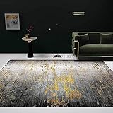 Trendy Modern Simple Industrial Style Grau Schwarz Gold Küche Wohnzimmer Schlafzimmer Nachttisch Teppich Bodenmatte-M