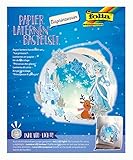 folia 68107 - Laternen - Bastelset, Eisprinzessin, inklusive Laternenstab und LED-L