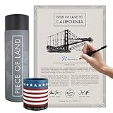 happylandgifts® Echtes Grundstück in Kalifornien als einzigartiges Geschenk für USA Fans | Besitzurkunde mit Wunschname zum selber eintragen | US Edition mit Urkunde im amerikanischen Letter F