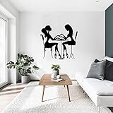 Schönheitssalon Vinyl Abnehmbare Wandaufkleber WalDecor Art Wandaufkleber NaiSalon Dekoration Zubehör Aufkleber Wandbild A8 57x60