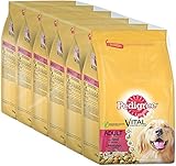 Pedigree Vital Protection Hundefutter Trockenfutter Adult mit Rind und Gemüse, 6 Beutel (6 x 1,5kg)