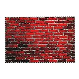 Platzdeckchen mit rotem Ziegelstein, für Esstisch, 30 x 45 cm, 6 Stück