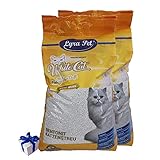 White Cat 2 x 15 L Katzenstreu mit Babypuder Duft Klumpstreu staubarm + Geschenk