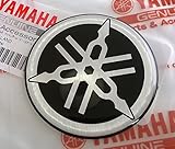 50mm Durchmesser Yamaha Stimmgabel Aufkleber Emblem Logo Schwarz Erhöht Gewölbt Gel Harz Selbstklebend Motorrad Jet Ski /Atv / Schneemob