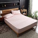 BAJIN Bedding Gesteppte Matratzenauflage- Weich Mikrofaser Matratzen Topper - mit Spannumrandung - Matratzenschoner Unterbett auch für Boxspring-Betten,150x190+25