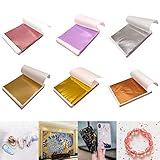 qianqian Farben Imitation Blattgold,Imitation Blattgold,Vergoldung Folie,Mehrfarbige Goldfolie,Imitation Gold Metallfolie,für Vergoldung, Malerei Kunst, Handwerk Nägel und Heimwerk