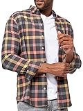 Indicode Herren Riverside Hemd kariert mit Button-Down-Kragen | Regular Fit Langarm Herrenhemd Langarmhemd Markenhemd Männerhemd Holzfällerhemd langärmlig Freizeithemd für Männer Dk Grey XXL