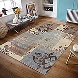 waschbarer Teppich Wohnzimmer kinderzimmer Teppich Esszimmer-Teppich, rechteckig, modern, niedriger Flor, braun, schmutzabweisend, einfache Reinigung lalee Teppich Studierteppich 60X120CM 1ft 11