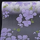 Badezimmertür Schlafzimmer PVC Milchglasfensterfolienaufkleber, Privatsphäre Blume wasserdichter Selbstklebender Glasaufkleber U 45x300