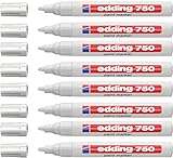 edding Lackmarker 750 Industrie, 2-4 mm, weiß (8er Pack)